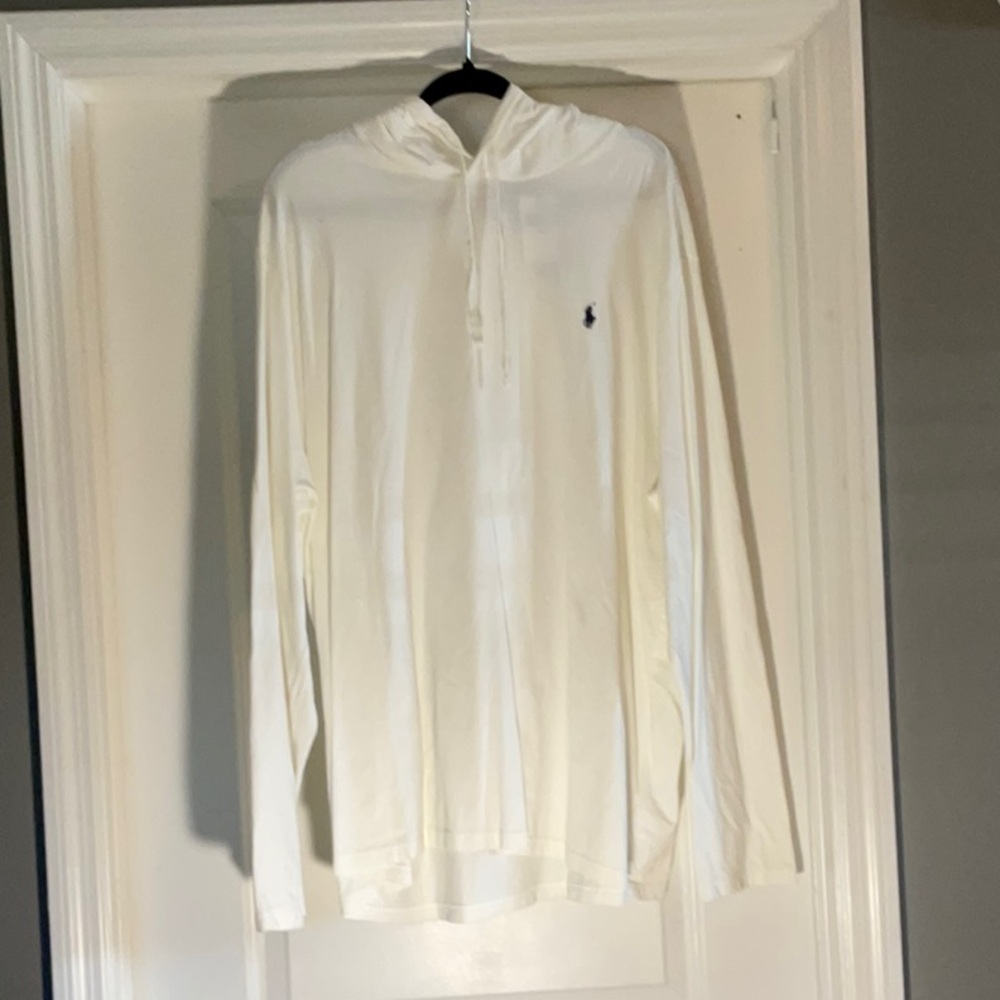 Men's White Hoodie Shirt
